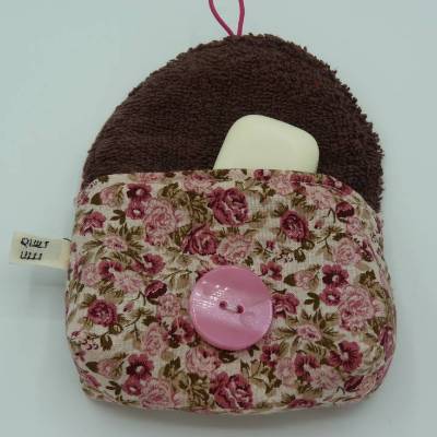 Seifentasche mit Rosen Seifensack Seifenbeutel