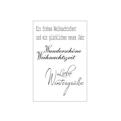 Transparente Stempel Weihnachtsgrüße 3-teilig