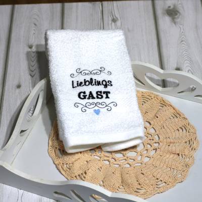 Handtuch, Gästehandtuch bestickt, Geschenkidee