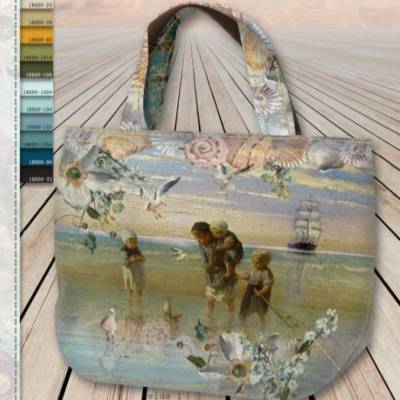 ♕ Canvas Panel Vermeer Perlenohrring Segelschiff für eine Tasche 125 x 150 cm ♕