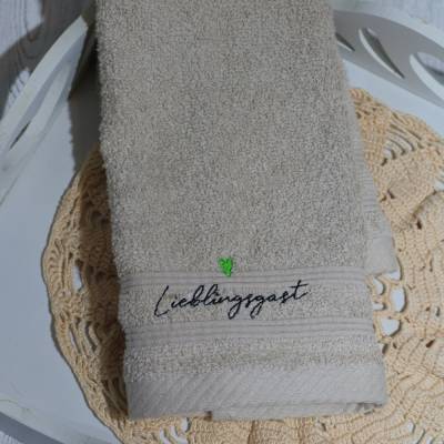 Handtuch, Gästehandtuch bestickt, Geschenkidee