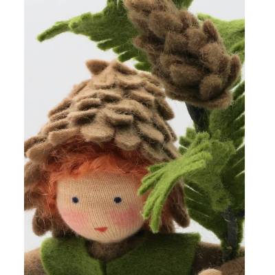 Tannenzapfen Kind - Blumenkind - Jahreszeitentisch - Waldorf Art - Tannenbaum -Herbst Dekoration - Art.Nr. HE11