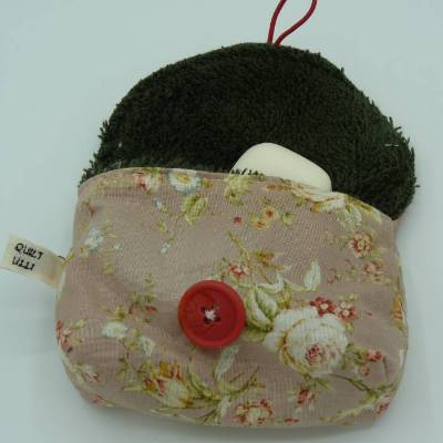 Seifentasche mit Rosen Seifensack Seifenbeutel