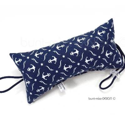 Türstopper maritim dunkelblau Anker weiß, marineblau Gummikordel marineblau, Türpuffer für die Klinke, by BuntMixxDESIGN