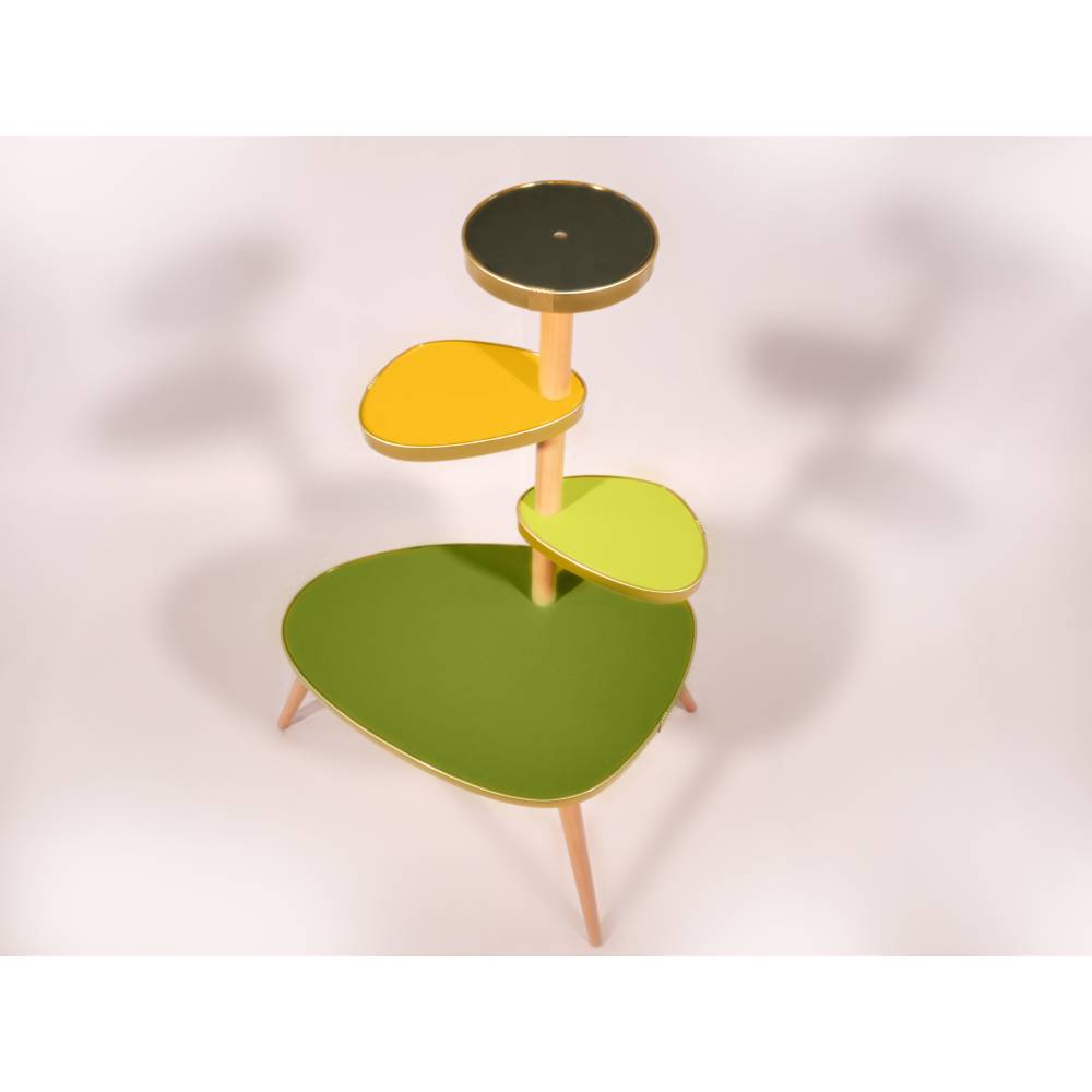 Blumentisch / Blumenständer Honey Apple – Design 60er Jahre