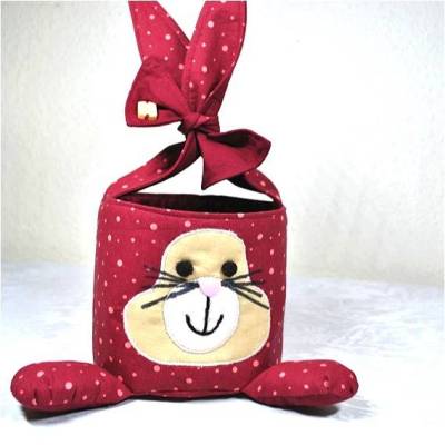 Einzigartiges Osternest mit Hasen,  Osterdekoration, Ostergeschenk  