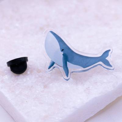 Pin Wal Buckelwal Acryl Skandinavien Island Geschenk Meerestiere - Geschenk Wal Anstecker Dekoration Rucksack Meer