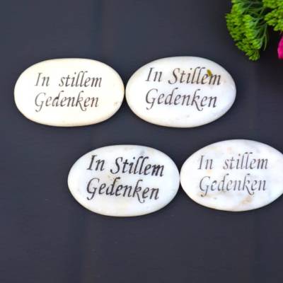 Grabdekoration Mamorplatte Grabschmuck In stillem Gedenken