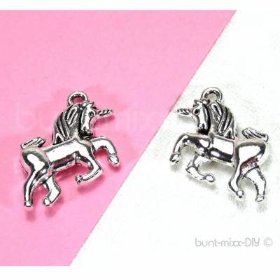30 Einhorn Schmuckanhänger, Charm Anhänger unicorn, 3D Charm, DIY Schmuck Bettelarmband basteln, BuntMixxDIY