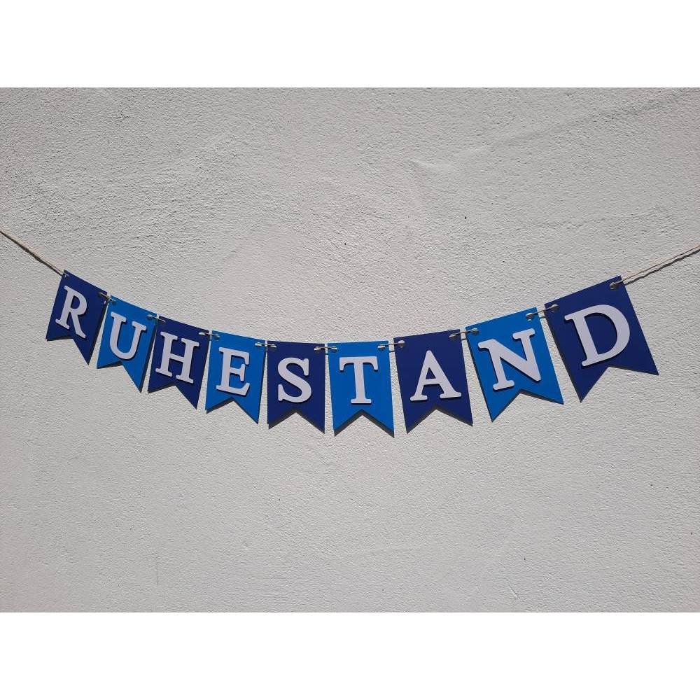 Girlande zum Ruhestand / Rente / Auf Wunsch personalisiert mit Wunschtext / Abschied