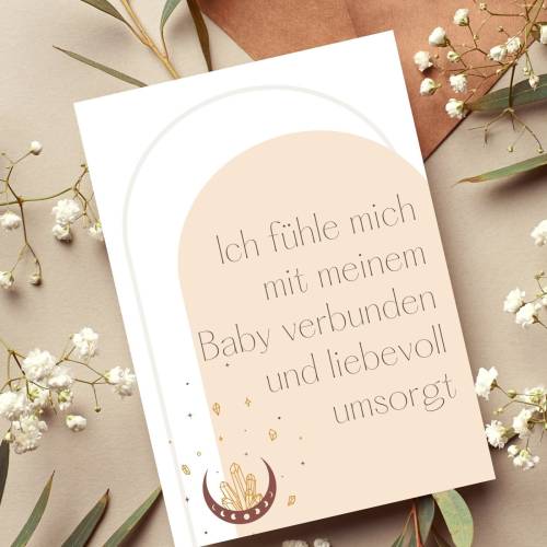 Wochenbett Affirmationen – 20 Glaubenssätze für Mamas nach der Geburt | Postpartum Karten Set