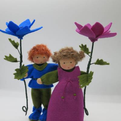 Anemone - Windröschen - Blumenkind - Jahreszeitentisch - Waldorf Art - Handgefertigte Blumenkinder - Sommer - Art.Nr.SO3