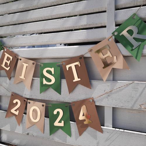 Girlande Meister 2026 zur bestandenen Prüfung Abschluss Ausbildung Meisterfeier Glückwunsch Gratulation