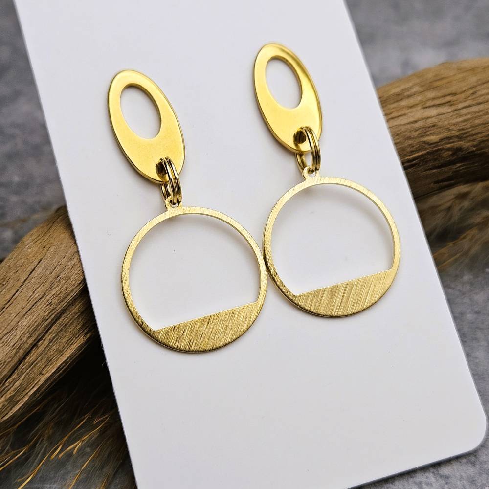 Orecchini A Perno Liebeskind Berlin In Acciaio Inossidabile - Con Moneta Filigrana - Diametro 0,8 Cm - In Scatola Regalo