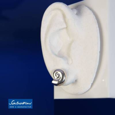 Ohrschmuck  "Schnecken", stilisiert, 935 Silber 