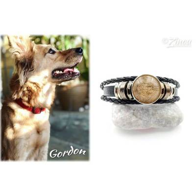 Armband mit Druckknopf – Tierhaarschmuck als Andenken für Hund, Katze & Haustier aus Fell, Asche oder Zähnchen