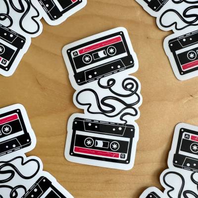 Musikkassetten Sticker
