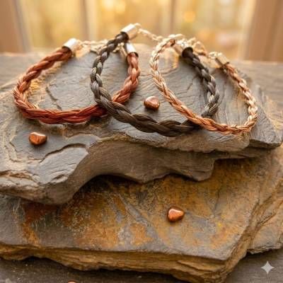 Pferdehaararmband Fly-with-me – Handgemachter Tierhaarschmuck als Erinnerung aus Schweifhaaren