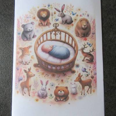 Karte zur Geburt - personalisierbar