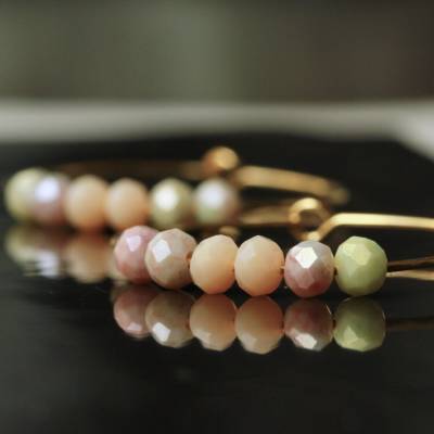 Creolen Flamingo Ohrringe vergoldet aus Edelstahl 