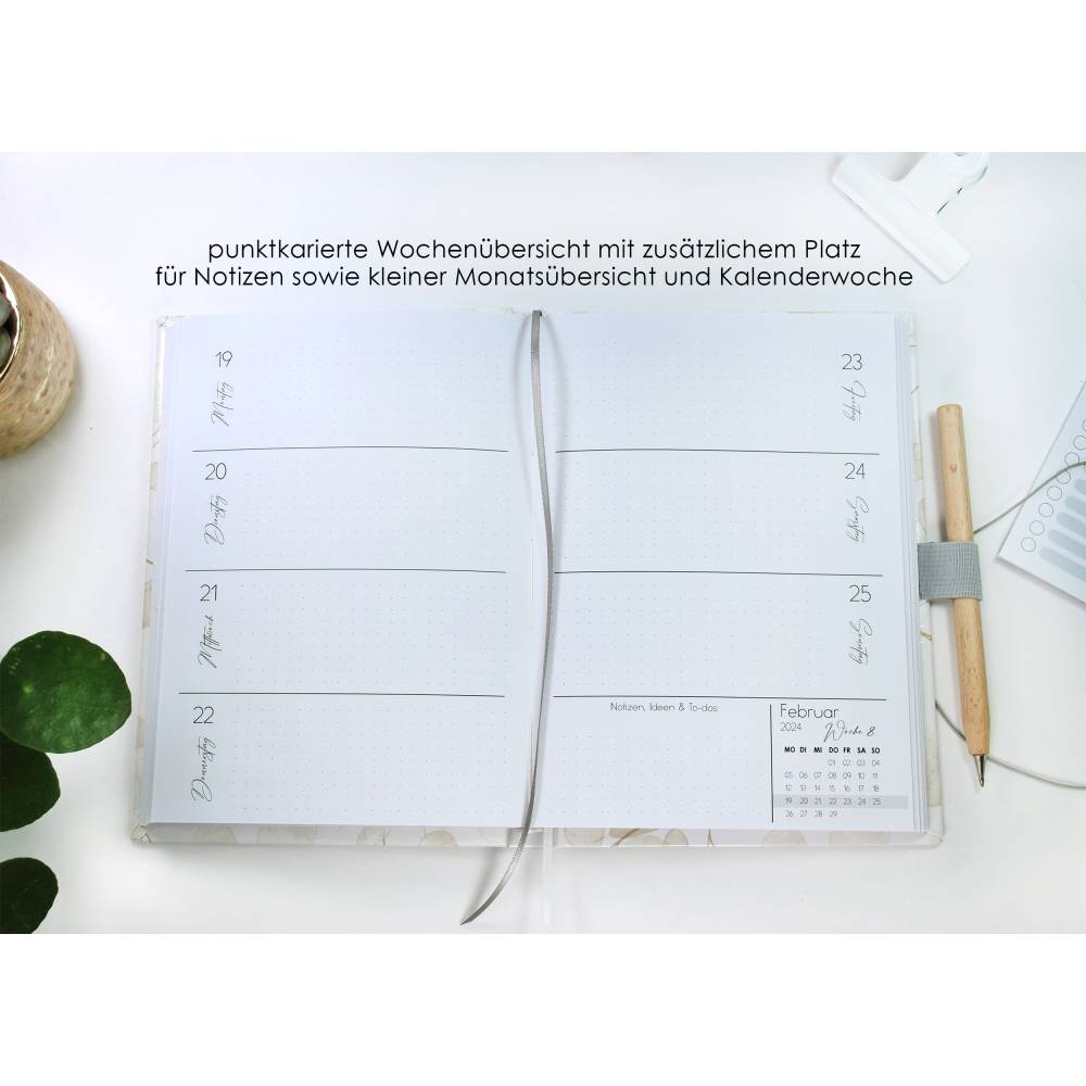 Wochenkalender & Terminplaner 2025 A5 Wochenübersicht / Tagesübersicht