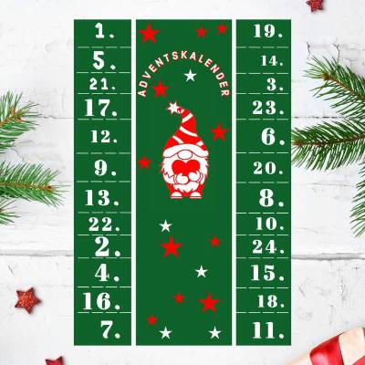 Adventskalender Gutschein Karte Partner Weihnachtsgeschenk Wichtel