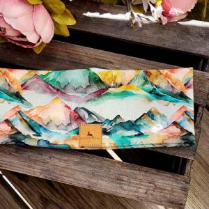 Bergstirnband Damen – Outdoor Stirnband mit Bergmotiv, atmungsaktiv & dehnbar