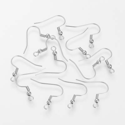 20 Stück * Ohrhaken * Fischhaken * Edelstahl * 20~22x21x3mm  * A2-0263