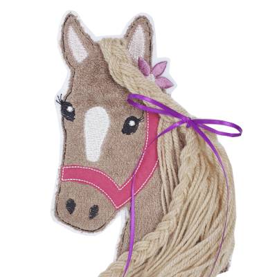 Applikation Aufnäher Schultüte 3D Pferd mit Mähne Pony Mädchen Flicken Patch Button Filz Handmade 
