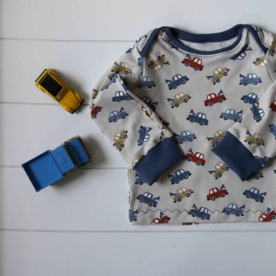 AUTO BASICLangarmshirt  für Baby und Kleinkind Gr.50-68 von zimtblüte