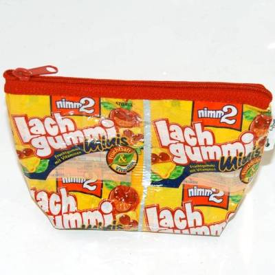 Upcycling Mäppchen Lachgummi 4er mit Standboden