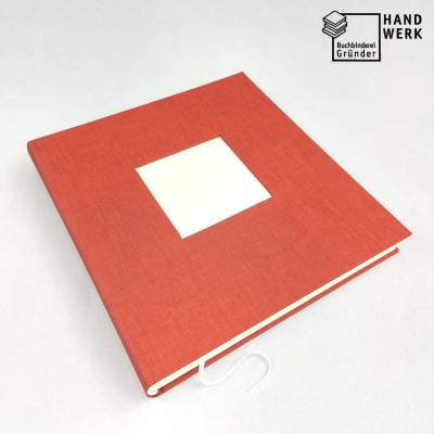 Gästebuch, duo abendrot, personalisierbar, ca. 24 x 24 cm, Büttenpapier