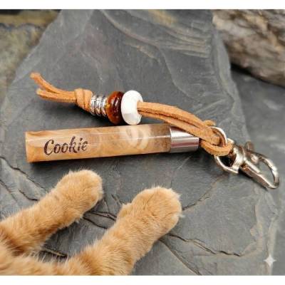 Anhänger Röhrchen mit Fell, Zähnchen, Asche, Haare, Babylocke, Nabelschnur, Schlangenhaut, Einäscherung Schlüsselanhänge