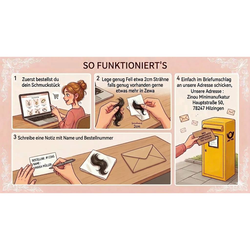 12mm Perle, Tierhaarschmuck mit Blüten, Haaren oder Asche, Hund, Katze, Haustier, Erinnerung, Einäscherung, Andenken an Bild 9