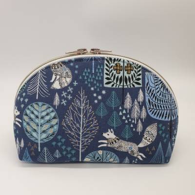 Kosmetiktasche Winter mit Fuchs und Bäumen 