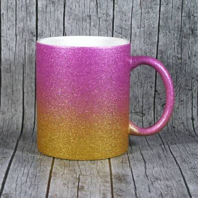 Tasse **GlitzerPurist** von ZWEIFARBIG aus Keramik Kaffeetasse Geschenk Geburtstag Farbverlauf