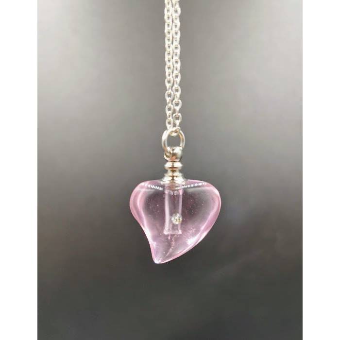 Mini Urne , Herz Kristall mit Strassstein , Anhänger zum selber füllen, DIY, Asche, Reis, Andenken, Tierhaarschmuck Bild 1