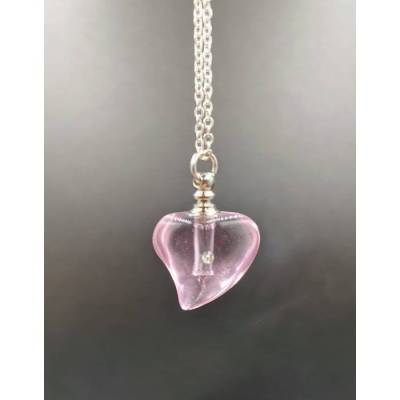 Mini Urne , Herz Kristall mit Strassstein , Anhänger zum selber füllen, DIY, Asche, Reis, Andenken, Tierhaarschmuck