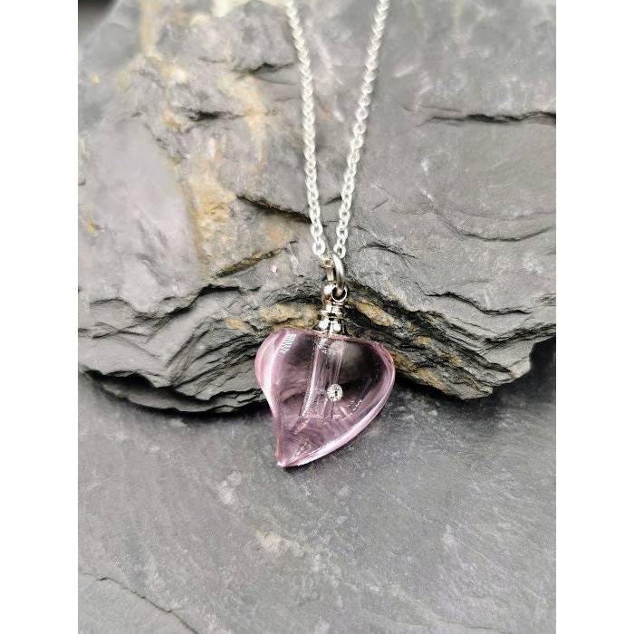 Mini Urne , Herz Kristall mit Strassstein , Anhänger zum selber füllen, DIY, Asche, Reis, Andenken, Tierhaarschmuck Bild 3