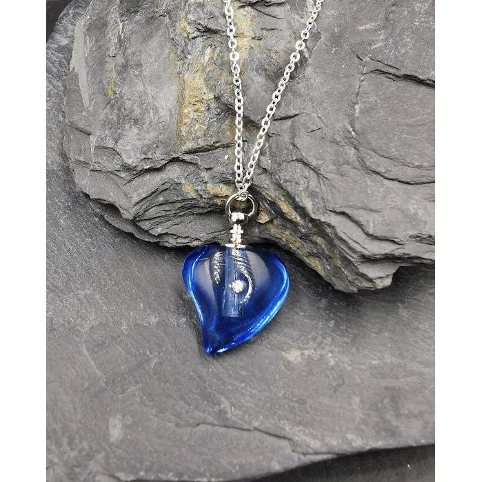 Mini Urne , Herz Kristall mit Strassstein , Anhänger zum selber füllen, DIY, Asche, Reis, Andenken, Tierhaarschmuck Bild 4
