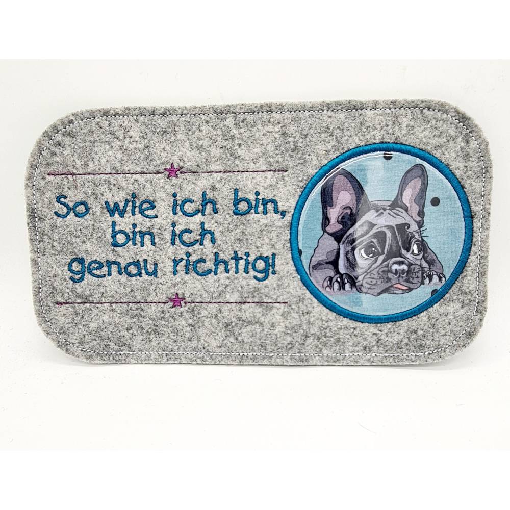 Stickdatei Mug Rug Affirmation ITH Tassenteppich Bild 2