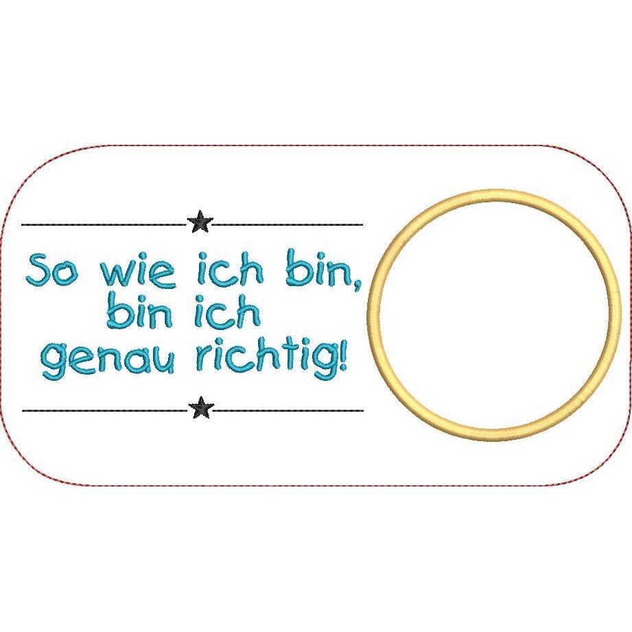 Stickdatei Mug Rug Affirmation ITH Tassenteppich Bild 5
