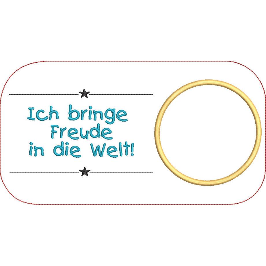 Stickdatei Mug Rug Affirmation ITH Tassenteppich Bild 6