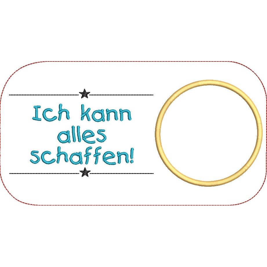 Stickdatei Mug Rug Affirmation ITH Tassenteppich Bild 9