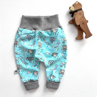 VERSANDFERTIG! FREUNDE Babyhöschen Mitwachshose Baumwolljersey Gr. 56 für Baby von zimtblüte