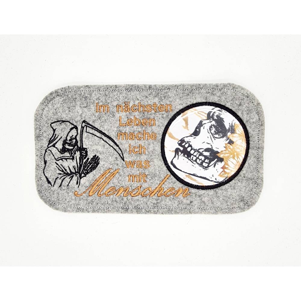 Stickdatei Mug Rug Menschen ITH Tassenteppich Bild 2
