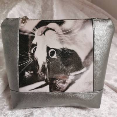 Krims-Krams Bag mit personalisiertem Fotodruck aus Kunstleder – Vielseitiges Täschchen für jeden Anlass