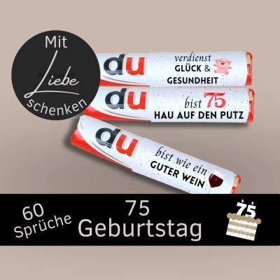 Duplo Banderole 75. Geburtstag | Geschenk Du Botschaften | Geschenkidee Last Minute | Digitaler Download
