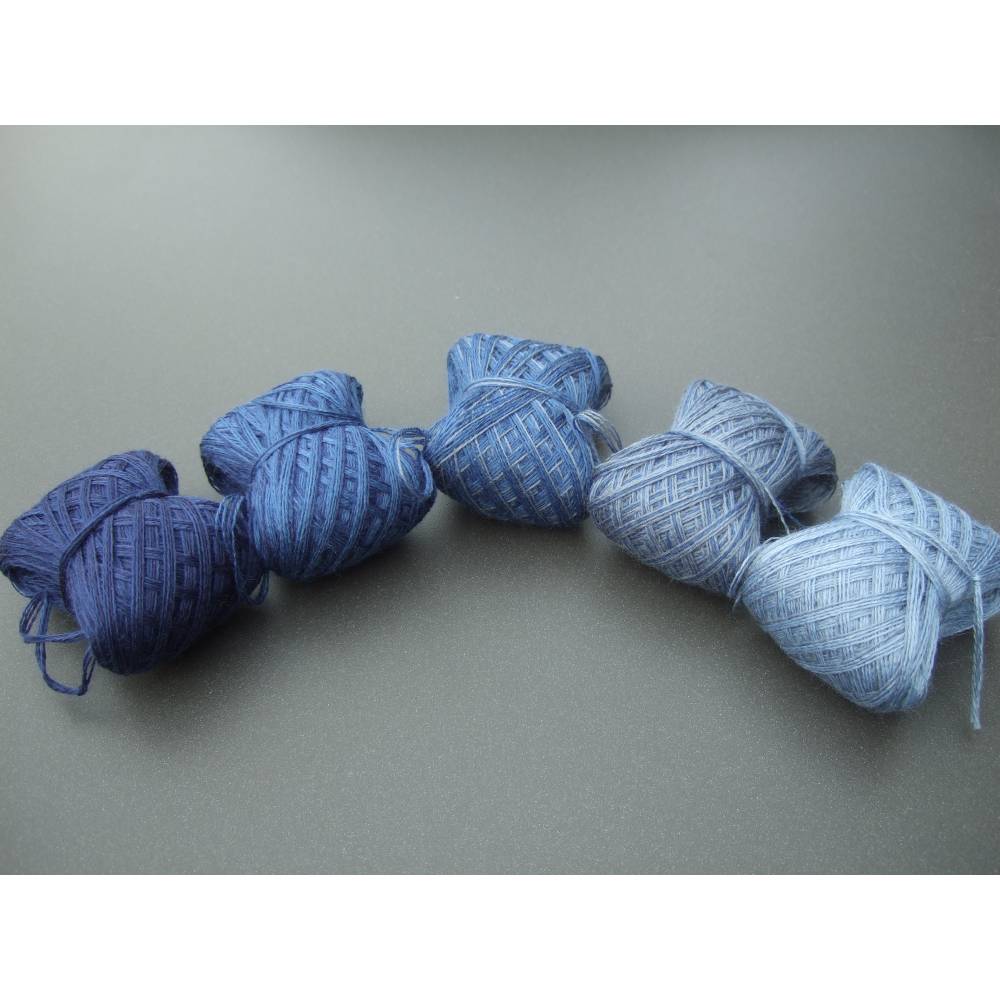 100% Schurwolle Merino extrafein Bobbel Mini Wolke 7 Jeanstöne 4-fädig 5x 50m Lauflänge Bild 1