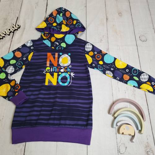 Gr. 140, Hoodie, Pullover mit Kapuze, Statement Nö